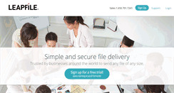 Desktop Screenshot of leapfile.com