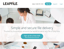 Tablet Screenshot of leapfile.com